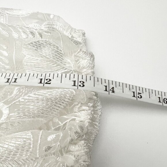 NWT Sage & Paige Mini Dress Womens XL White Lace Clarissa Puff Sleeves Babydoll - Picture 13 of 16
